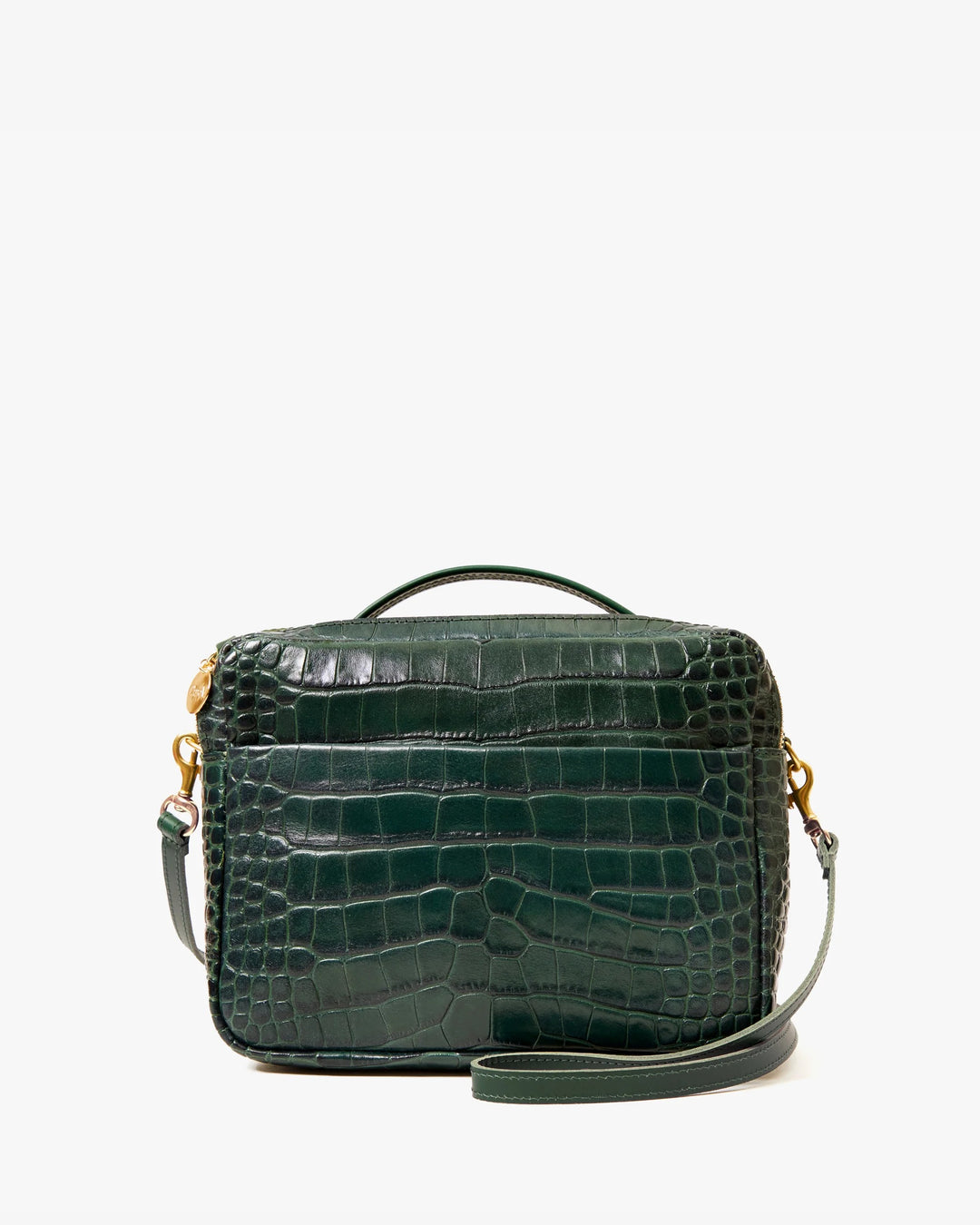 Clare V. - Mirabel in Deep Pine Embossed Croco