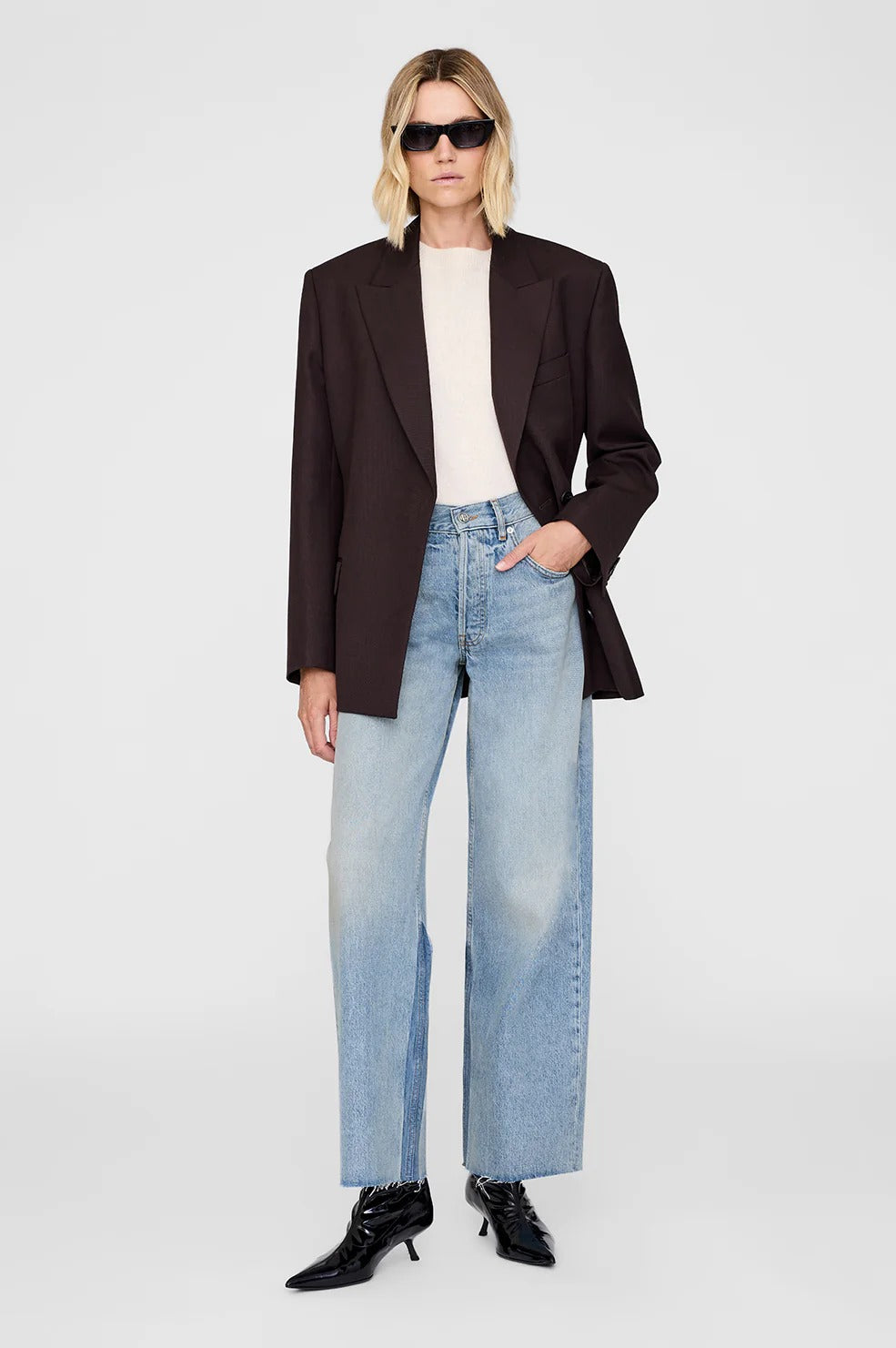 Anine Bing - Manon Jean in Tux Blue Denim