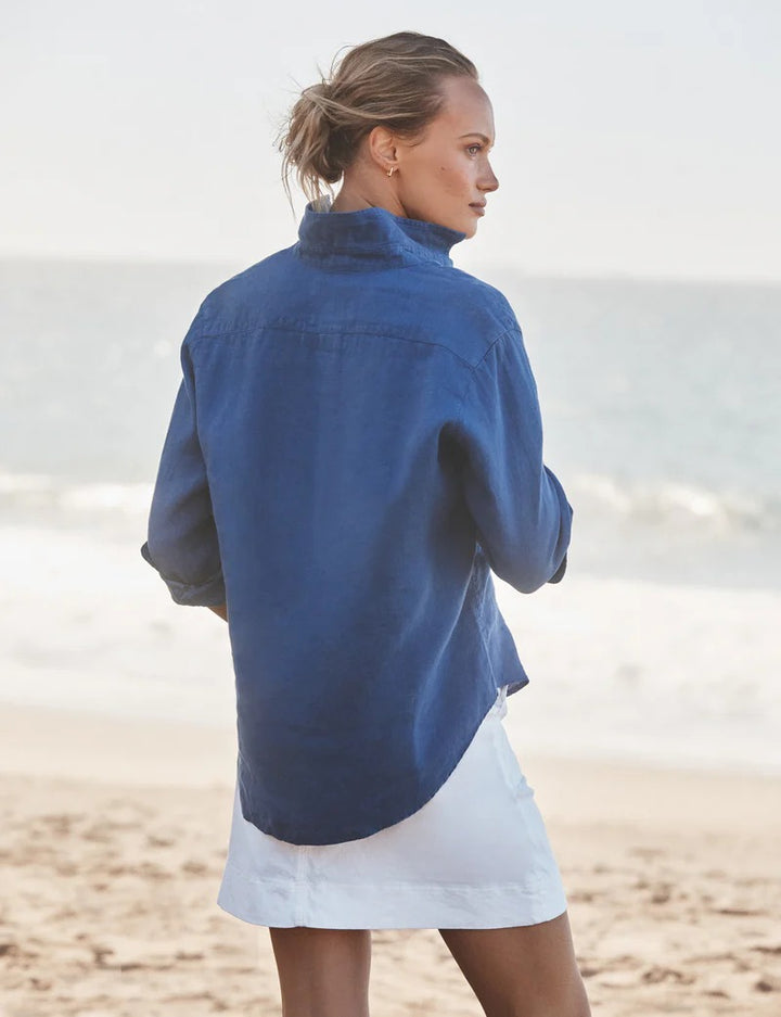 FRANK & EILEEN - Eileen Relaxed Button-Up Shirt in Cabo Blue Shirt
