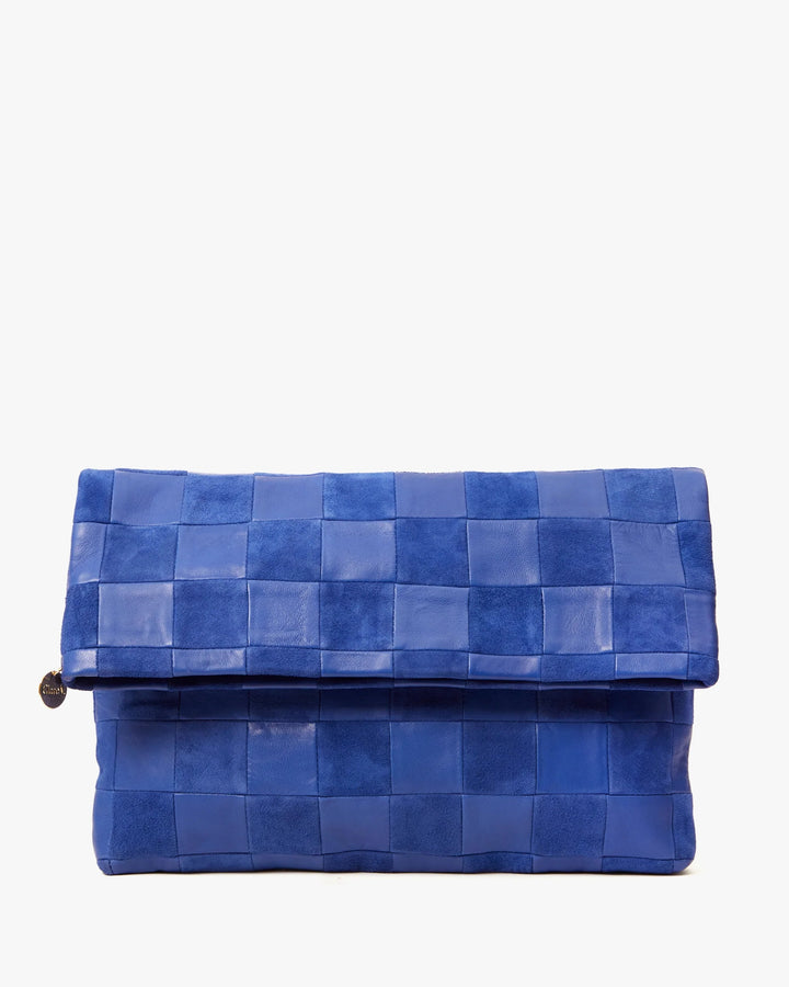 Clare V. - Carry All Clutch with Tabs in Lagoon Checker