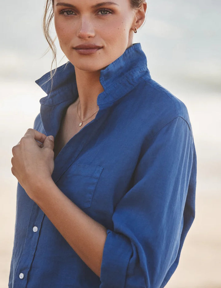 FRANK & EILEEN - Eileen Relaxed Button-Up Shirt in Cabo Blue Shirt
