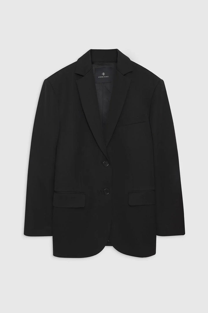 Anine Bing - Quinn Blazer in Black Cashmere Blend