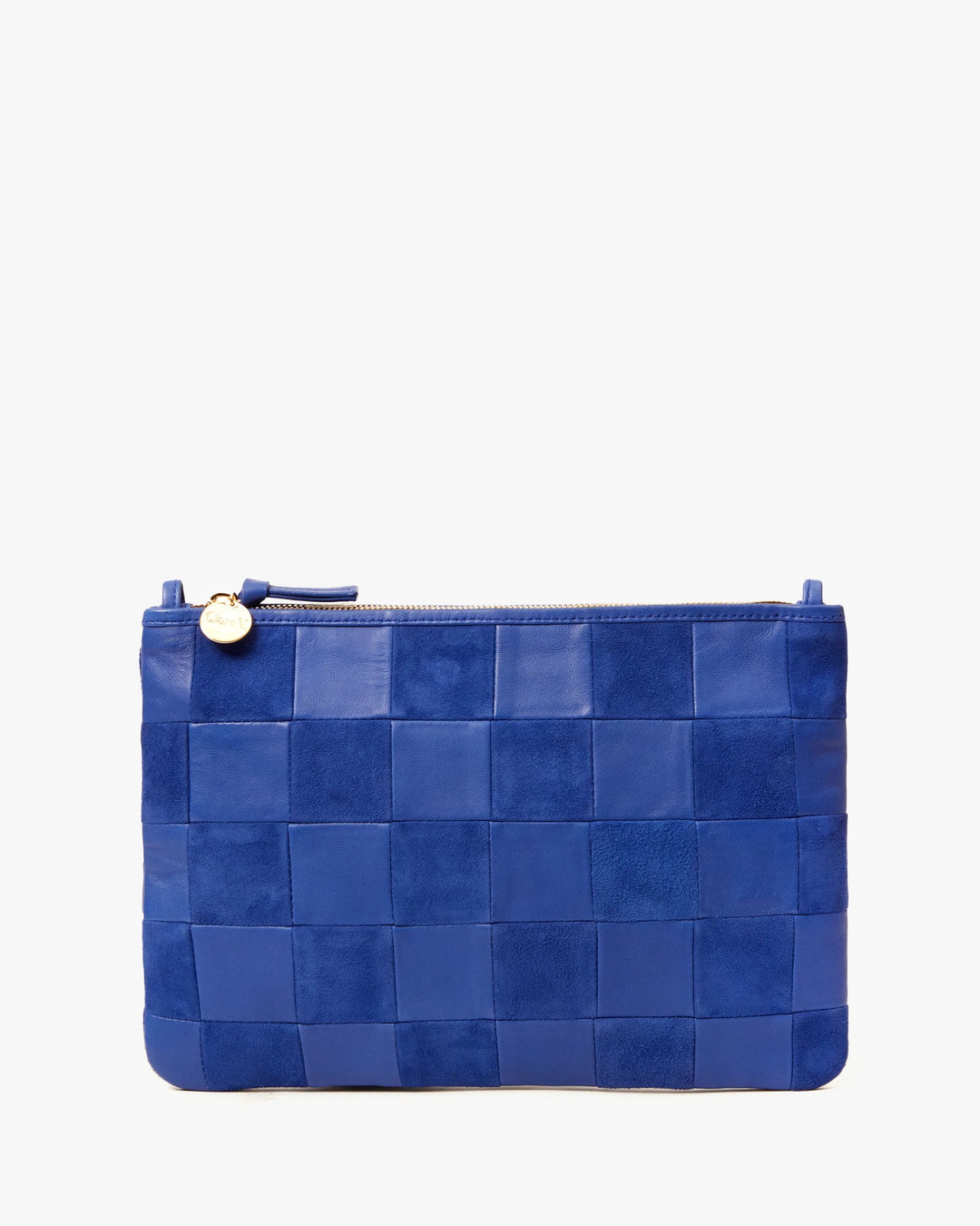 Clare V. - Flat Clutch with Tabs in Lagoon Checker