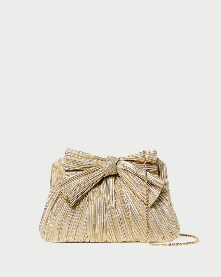LOEFFLER RANDALL - Rayne Gold Bow Clutch