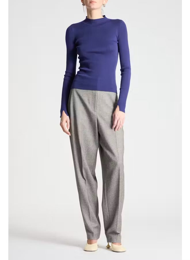 Saint Art New York - Xavier Ribbed Mock Neck in Midnight