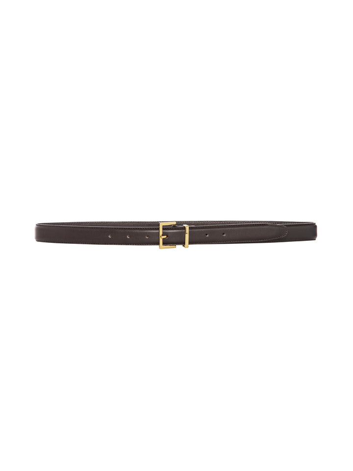 Frame - Petit Square Buckle Plaque Belt in Sequoia Lizard