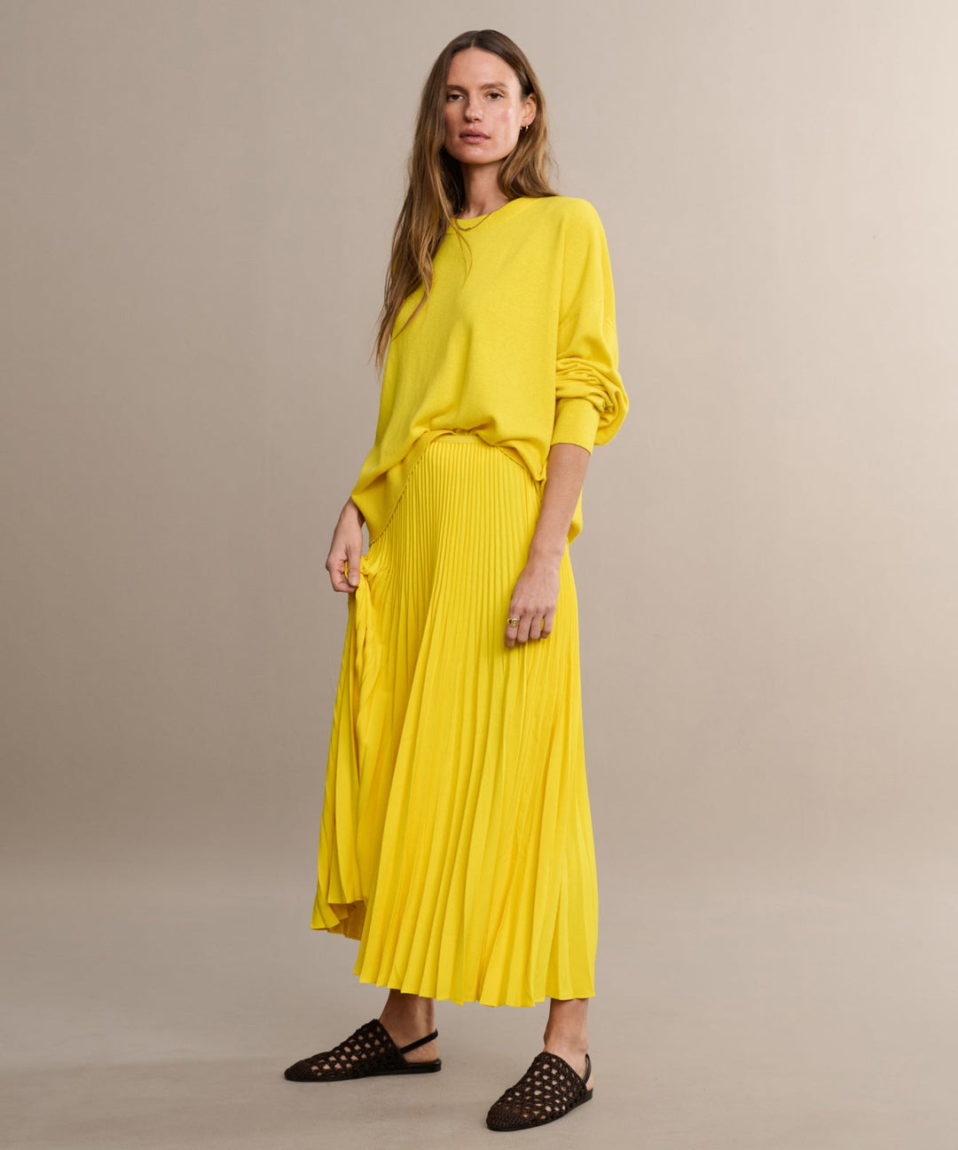 Jenni Kayne - Cashmere Marina Crewneck in Yellow