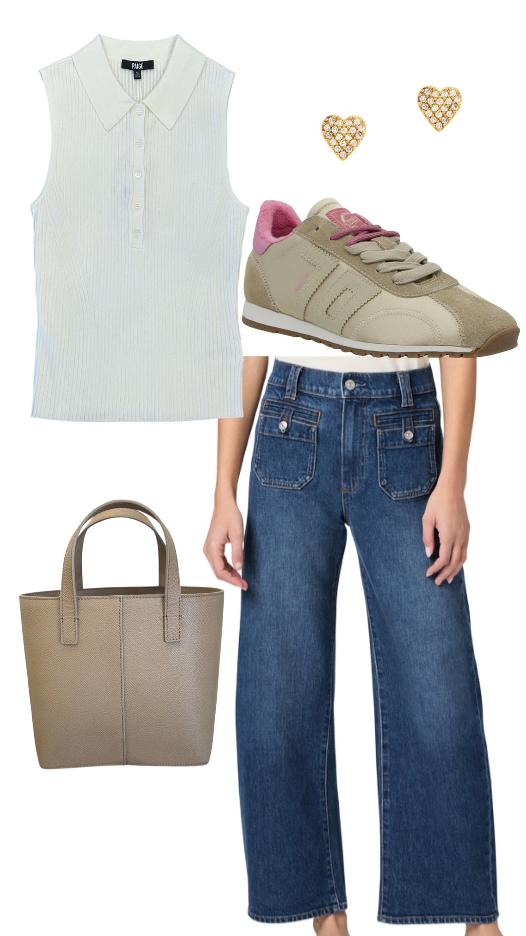 JENNI KAYNE - Mini Leather Tote in Taupe Handbag