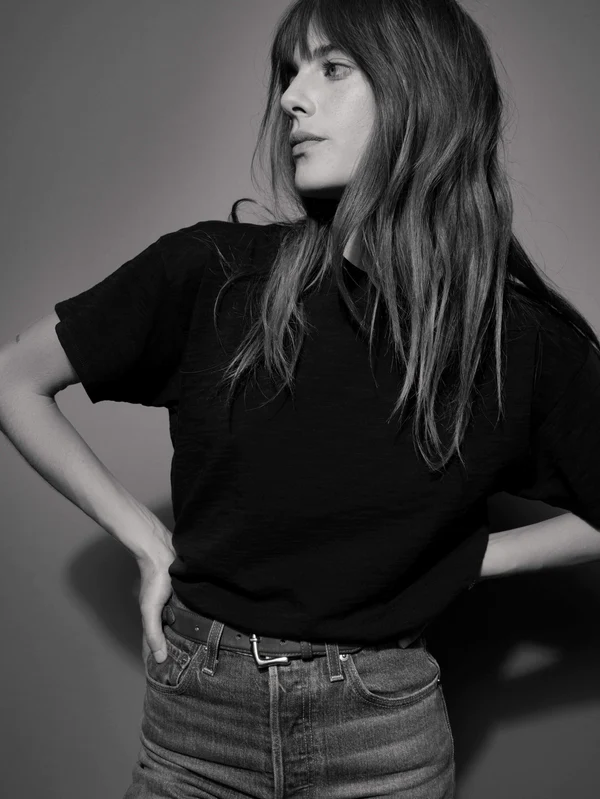 Nation LTD - Jessa Boxy Crop in Jet Black