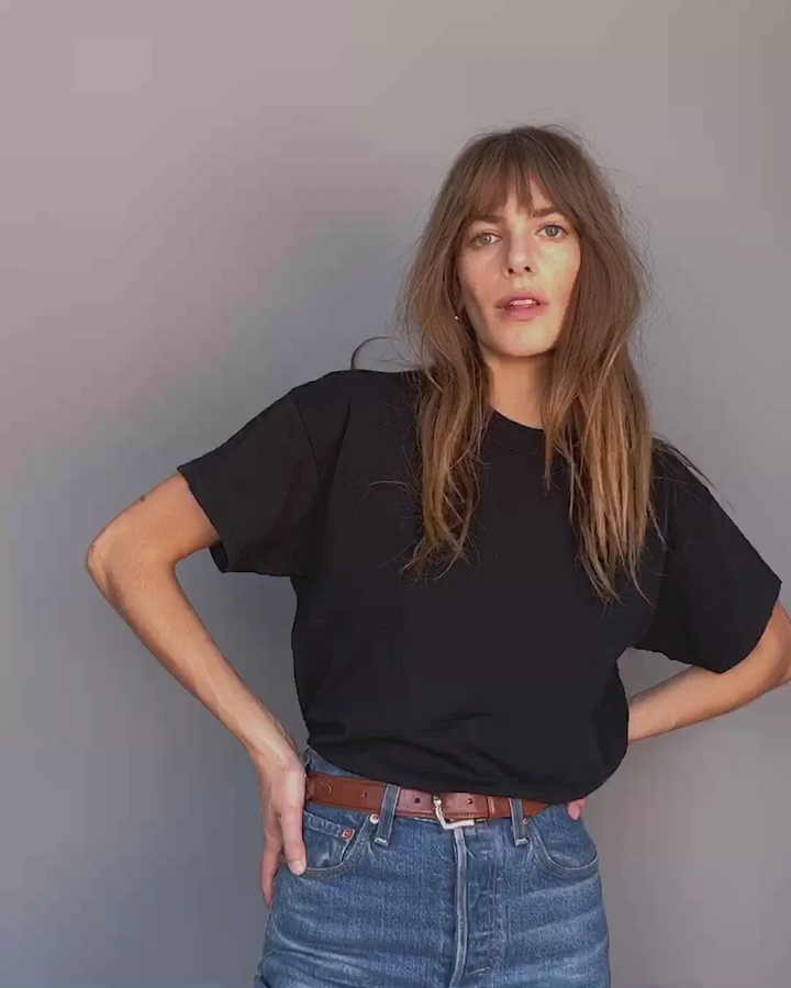 Nation LTD - Jessa Boxy Crop in Jet Black
