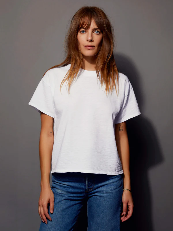 Nation LTD - Jessa Boxy Crop in Optic White