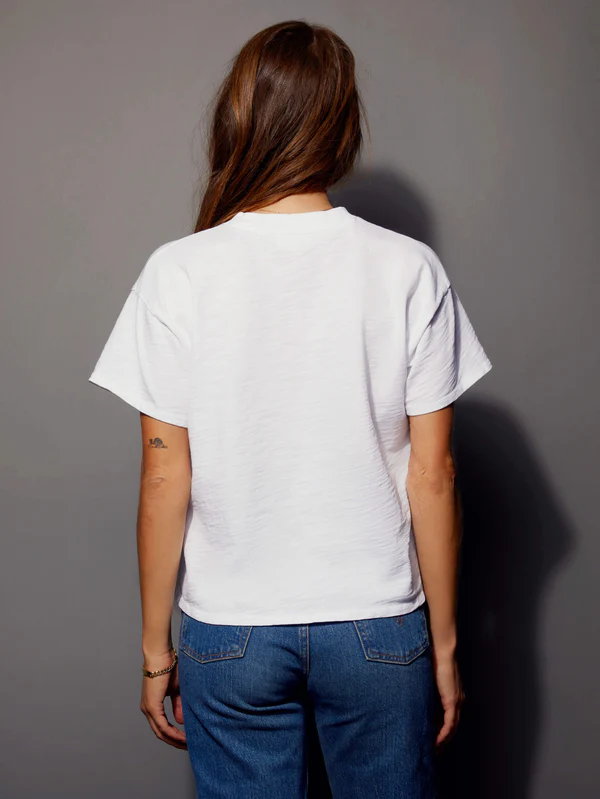 Nation LTD - Jessa Boxy Crop in Optic White