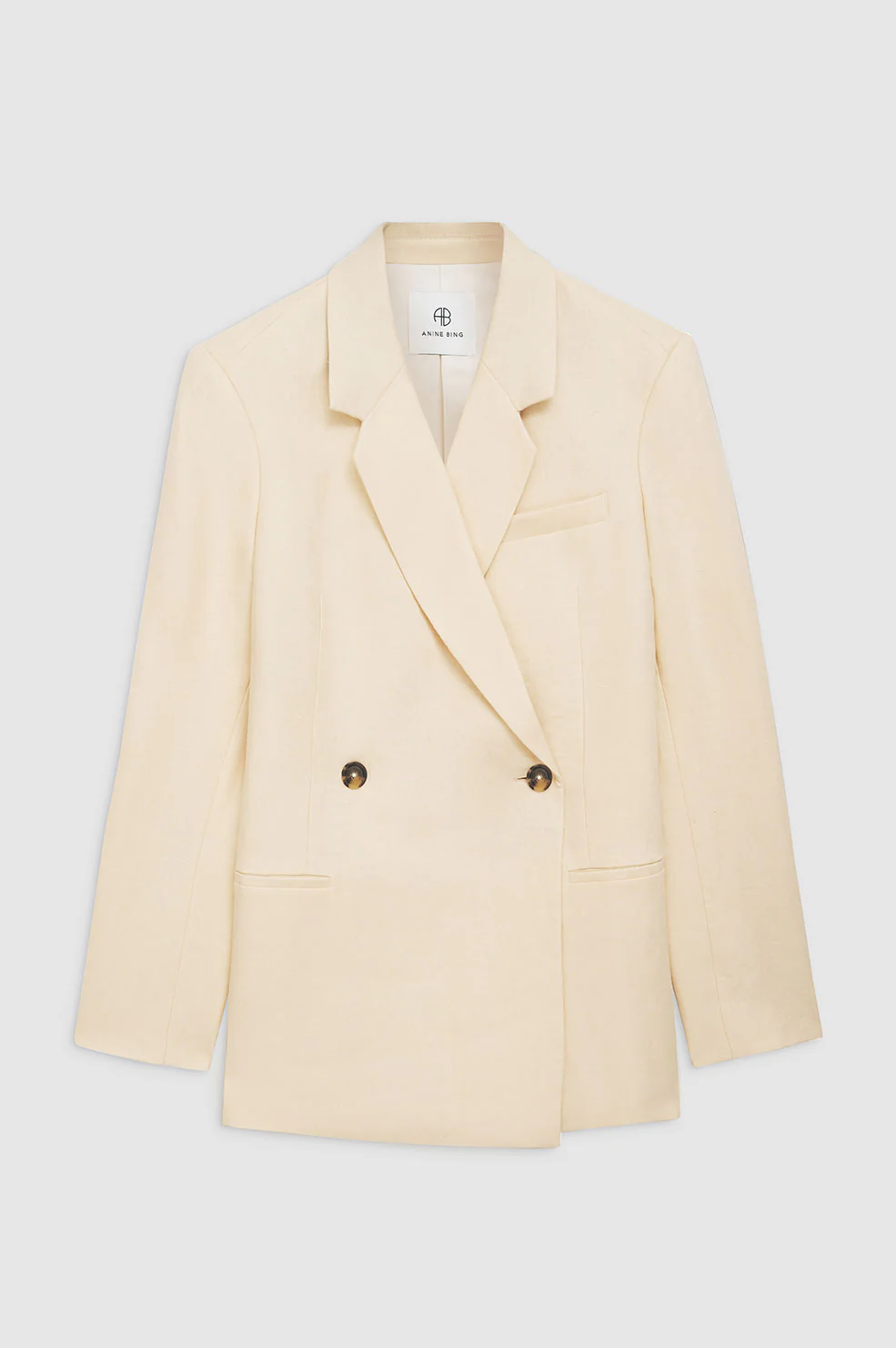 Anine Bing - Kaia Blazer in Light Yellow Linen