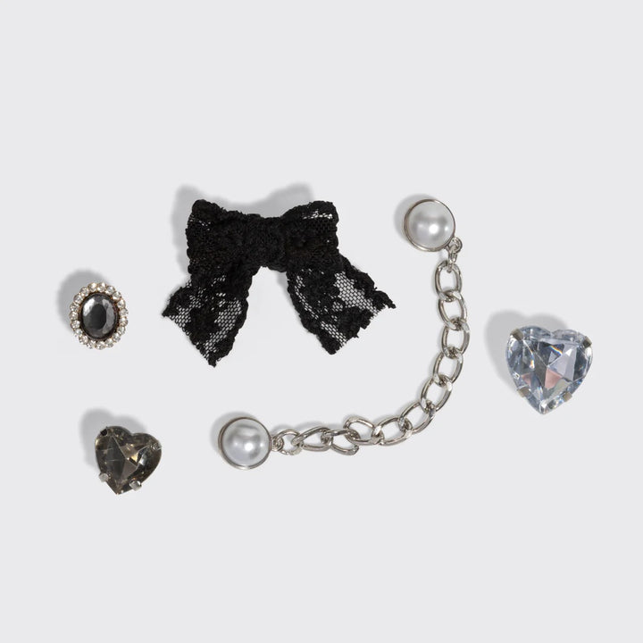 KITSCH - Charms 6pc Set in Vintage Black Accessories