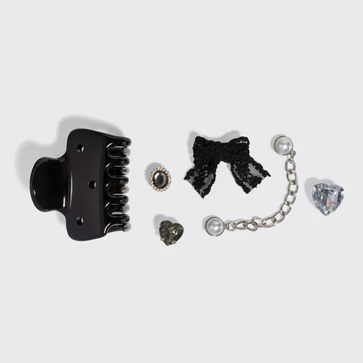 KITSCH - Cloud Clip 7pc set Vintage in Black Accessories