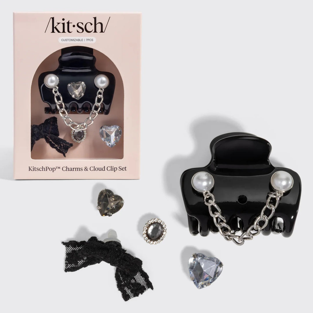 KITSCH - Cloud Clip 7pc set Vintage in Black Accessories