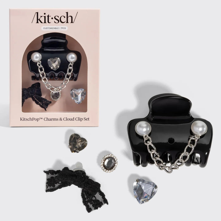 KITSCH - Cloud Clip 7pc set Vintage in Black Accessories