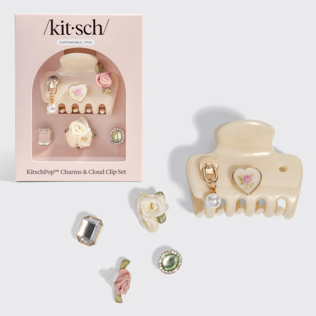 KITSCH - Cloud Clip 7pc set Vintage in Pearlized Cream Accessories
