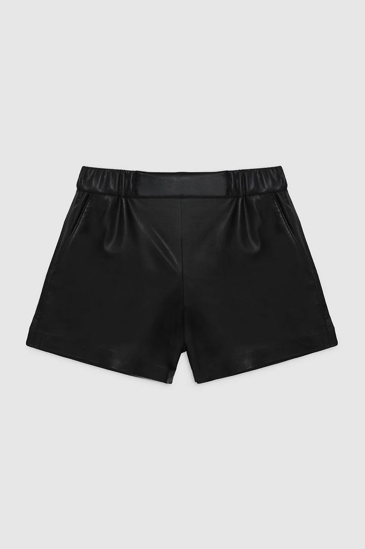 Anine Bing - Koa Short in Black Vegan Leather