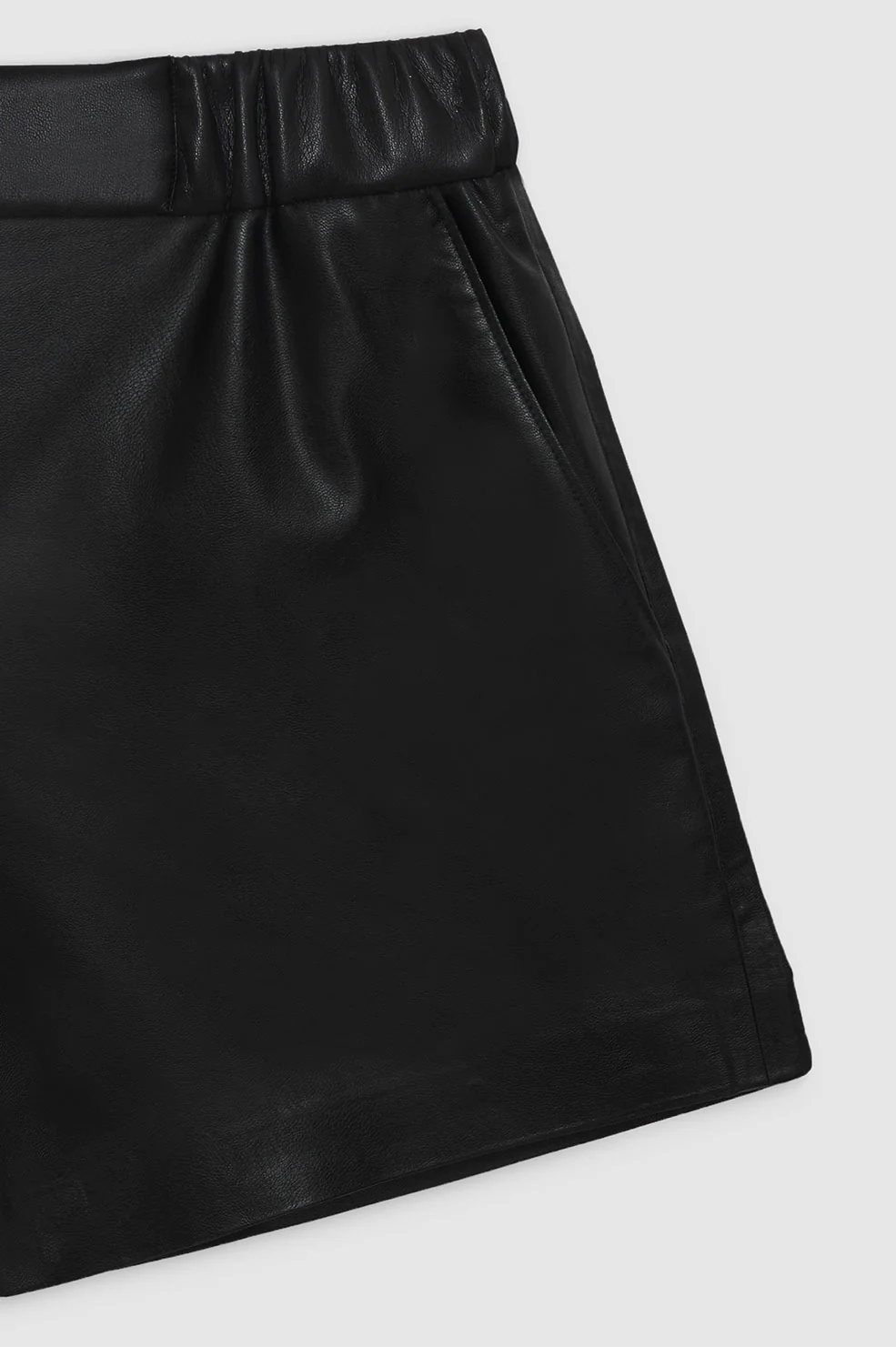 Anine Bing - Koa Short in Black Vegan Leather