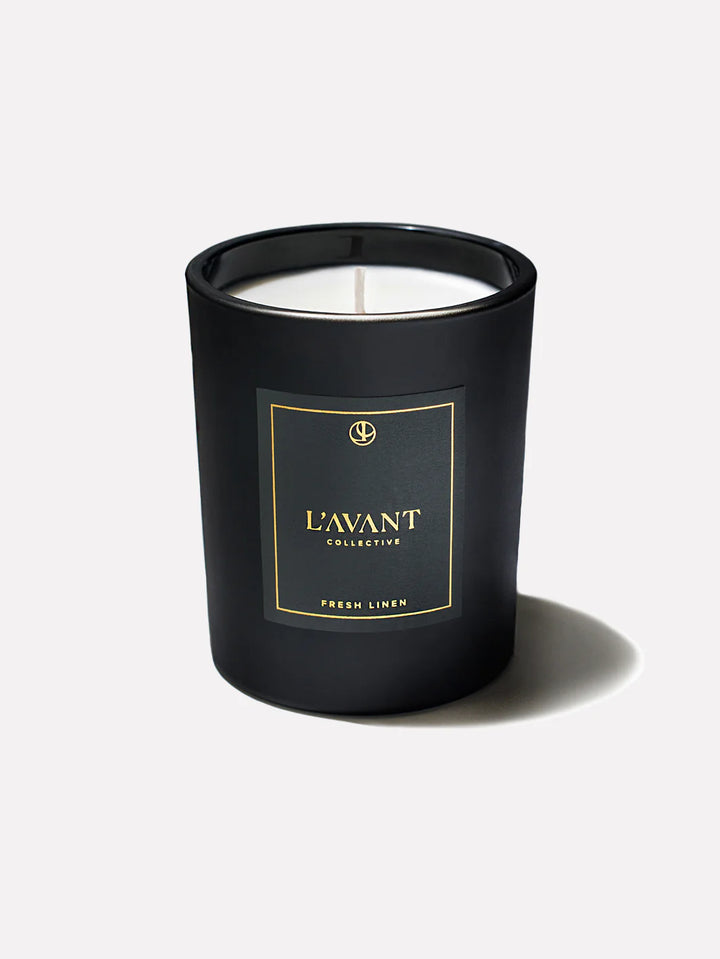 L'AVANT - Fresh Linen Candle in Black Candles