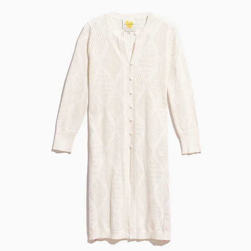 Kerri Rosenthal - Lana Cardigan Crochet in Oatmilk