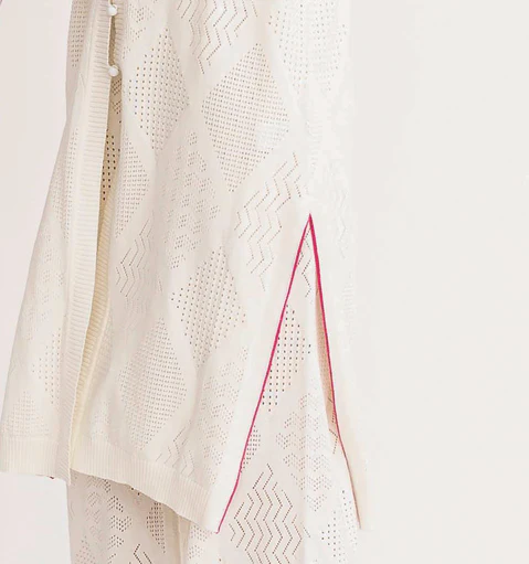 Kerri Rosenthal - Lana Cardigan Crochet in Oatmilk