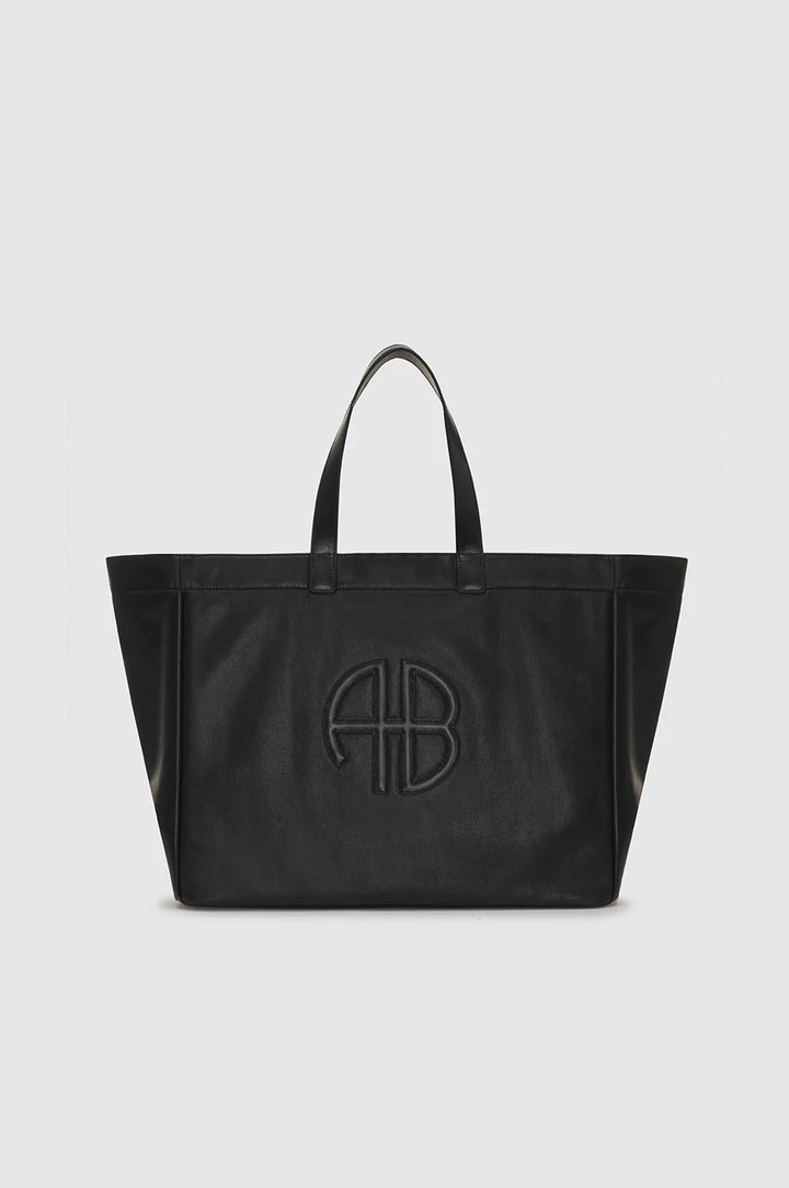 Anine Bing - Large Rio Tote in Black Recycled Leather