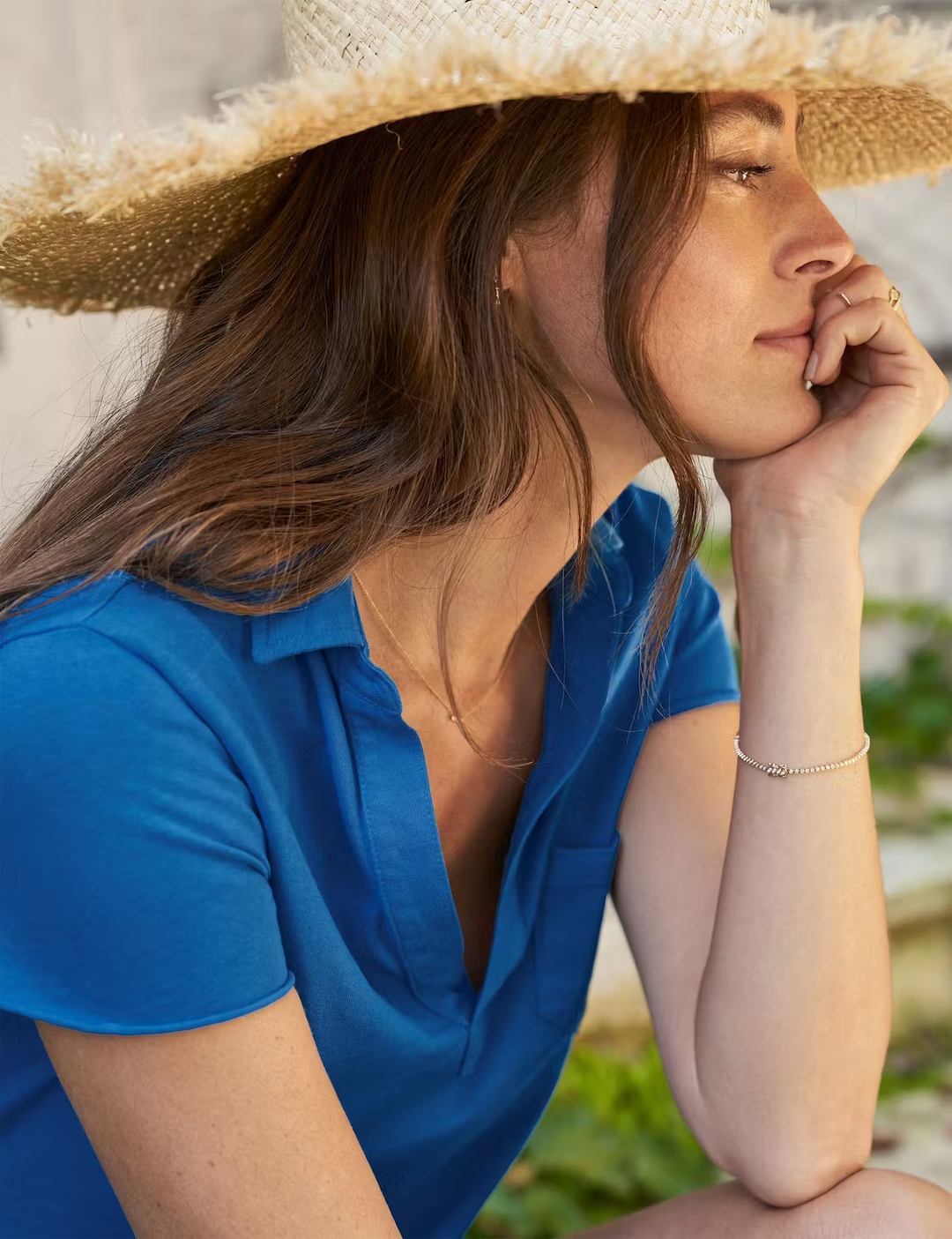 Frank & Eileen - Short Sleeve Polo Dress in Summer Blue