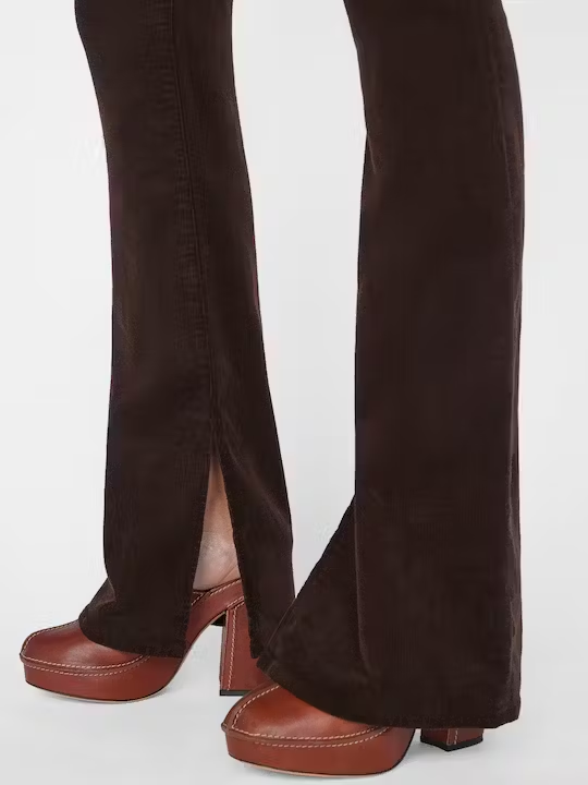Frame - Le Mini Boot Slit Corduroy Pant in Espresso