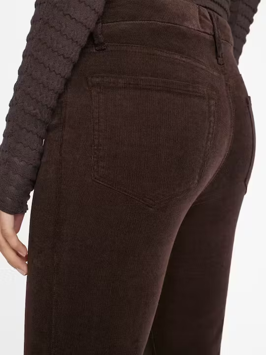 Frame - Le Mini Boot Slit Corduroy Pant in Espresso