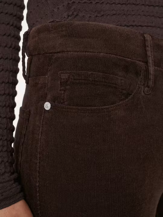 Frame - Le Mini Boot Slit Corduroy Pant in Espresso