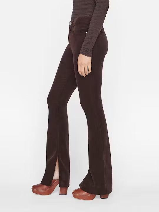 Frame - Le Mini Boot Slit Corduroy Pant in Espresso