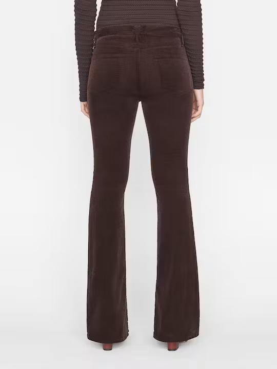 Frame - Le Mini Boot Slit Corduroy Pant in Espresso