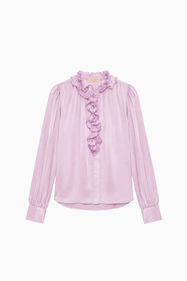 ULLA JOHNSON - Willhelmina Blouse in Wisteria