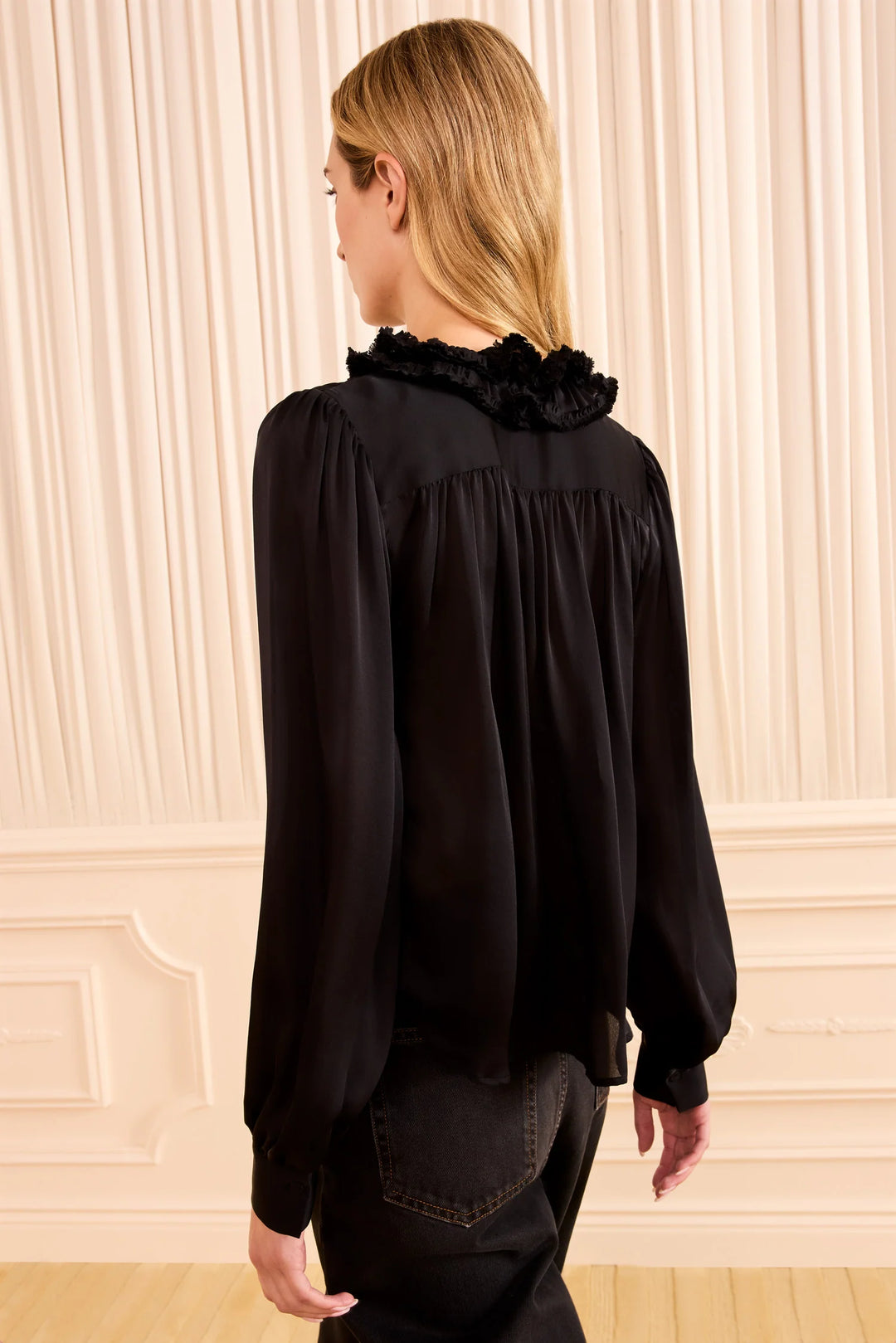 ULLA JOHNSON - Willhelmina Blouse in Noir