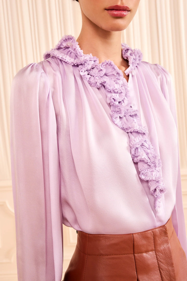 ULLA JOHNSON - Willhelmina Blouse in Wisteria