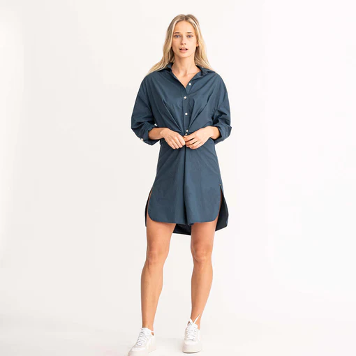 KERRI ROSENTHAL - Lilli Shirtdress in Midnight