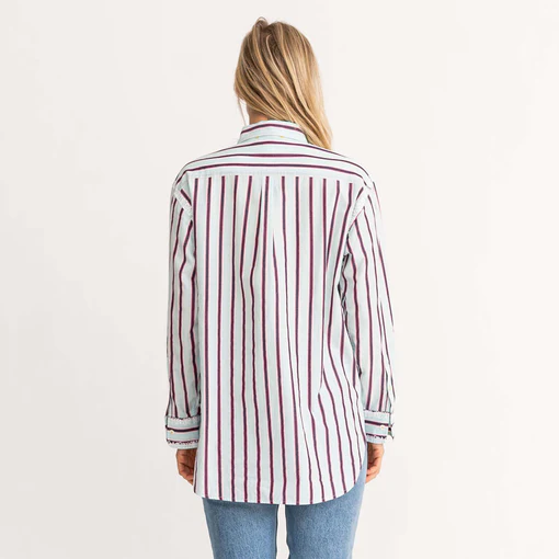 Kerri Rosenthal - Marti Shirt in Striped Actually Saltwater