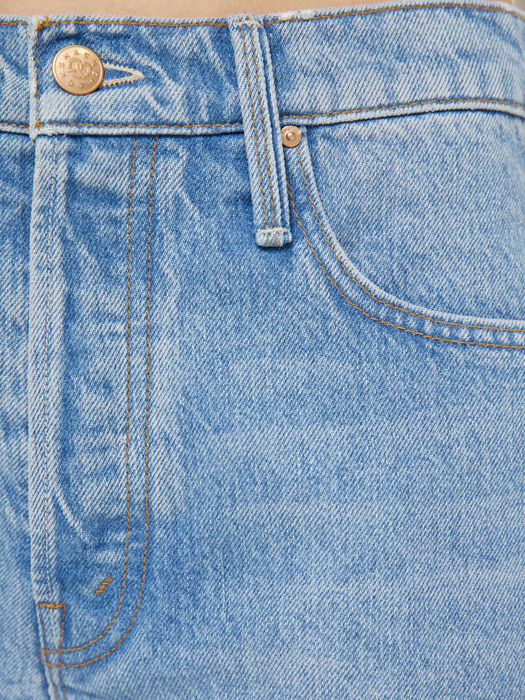 MOTHER - CULOTTE CUFFED SHORT in BYOB Denim Shorts