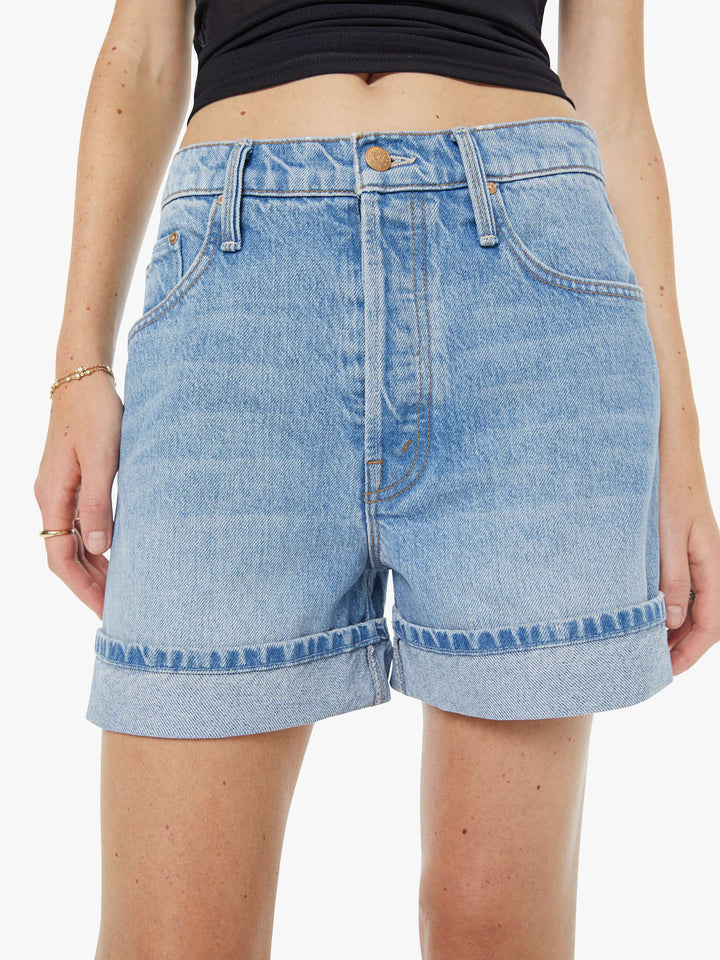 MOTHER - CULOTTE CUFFED SHORT in BYOB Denim Shorts