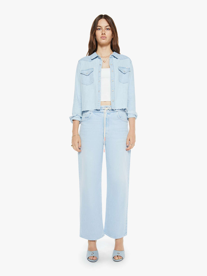 Mother Denim - The Super Exes Crop Step Fray in No End in Sight Denim