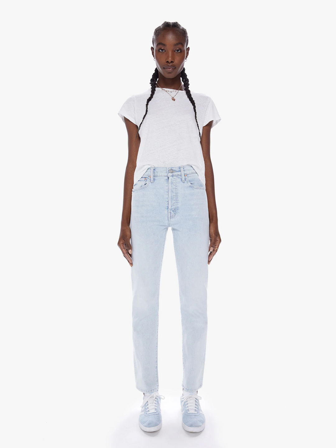 Mother - High Waisted Hiker Hover in I Do Declare Denim