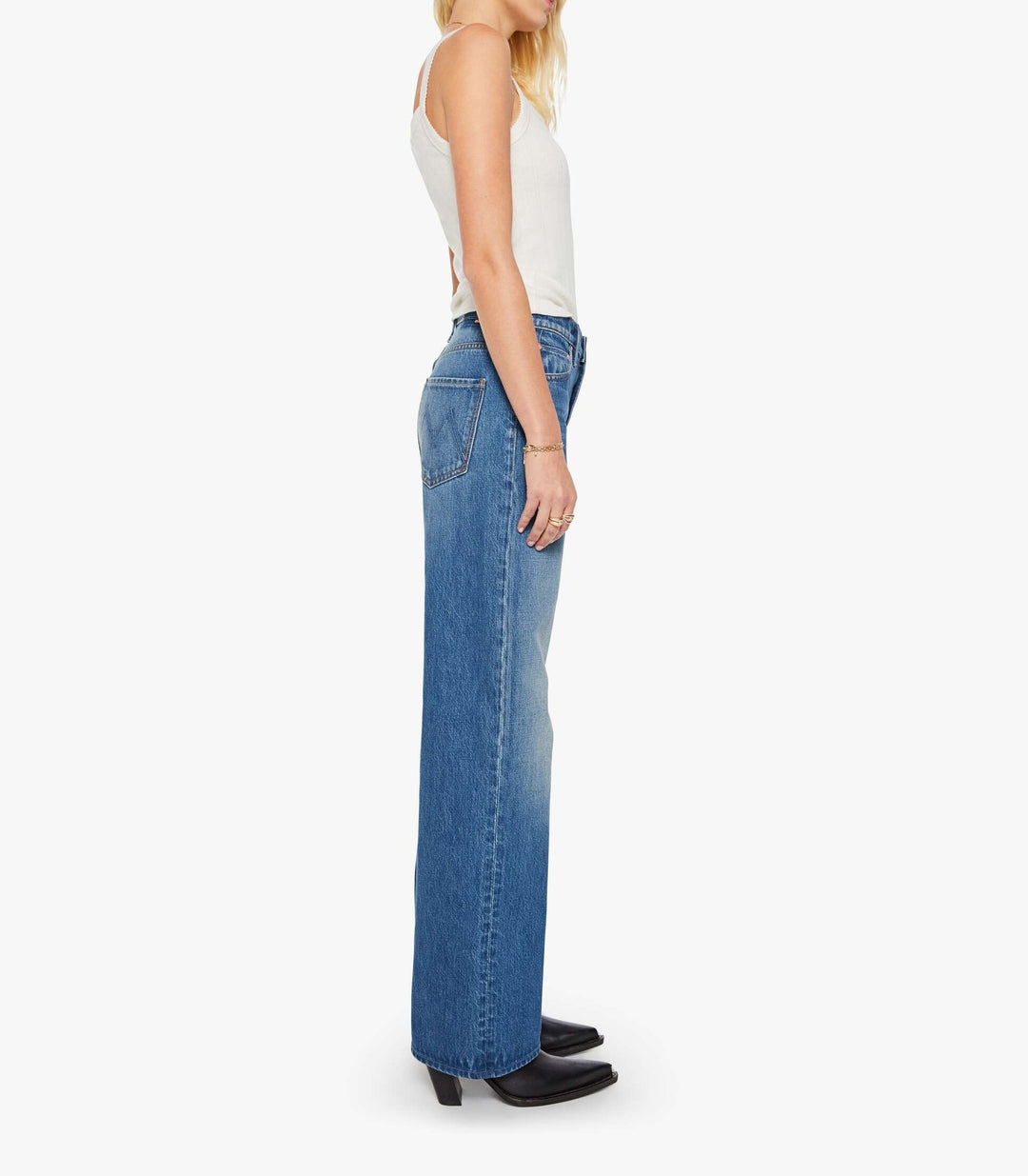 MOTHER - The Dodger Flood in Green Thumb Jeans