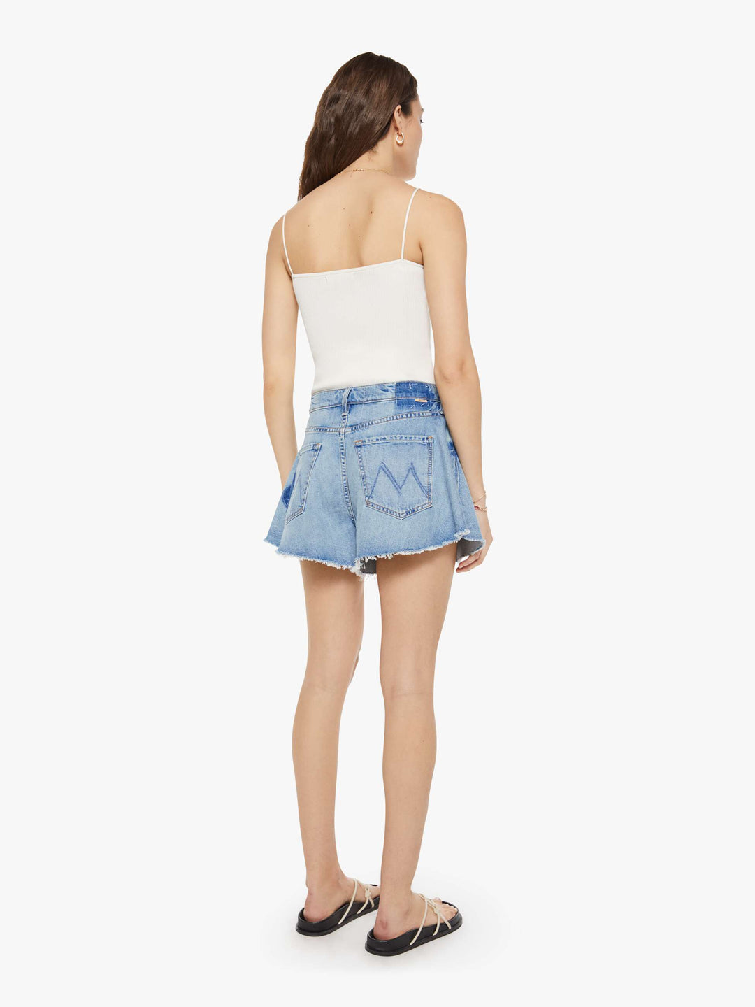 MOTHER - The Flutter Short Fray in I Confess Denim Shorts