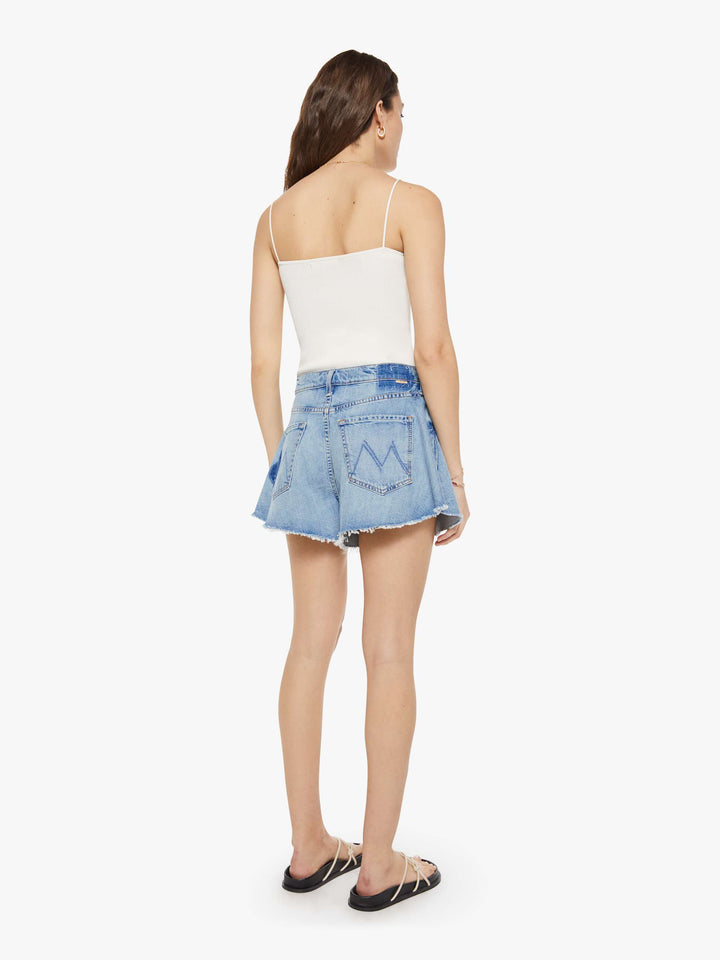MOTHER - The Flutter Short Fray in I Confess Denim Shorts