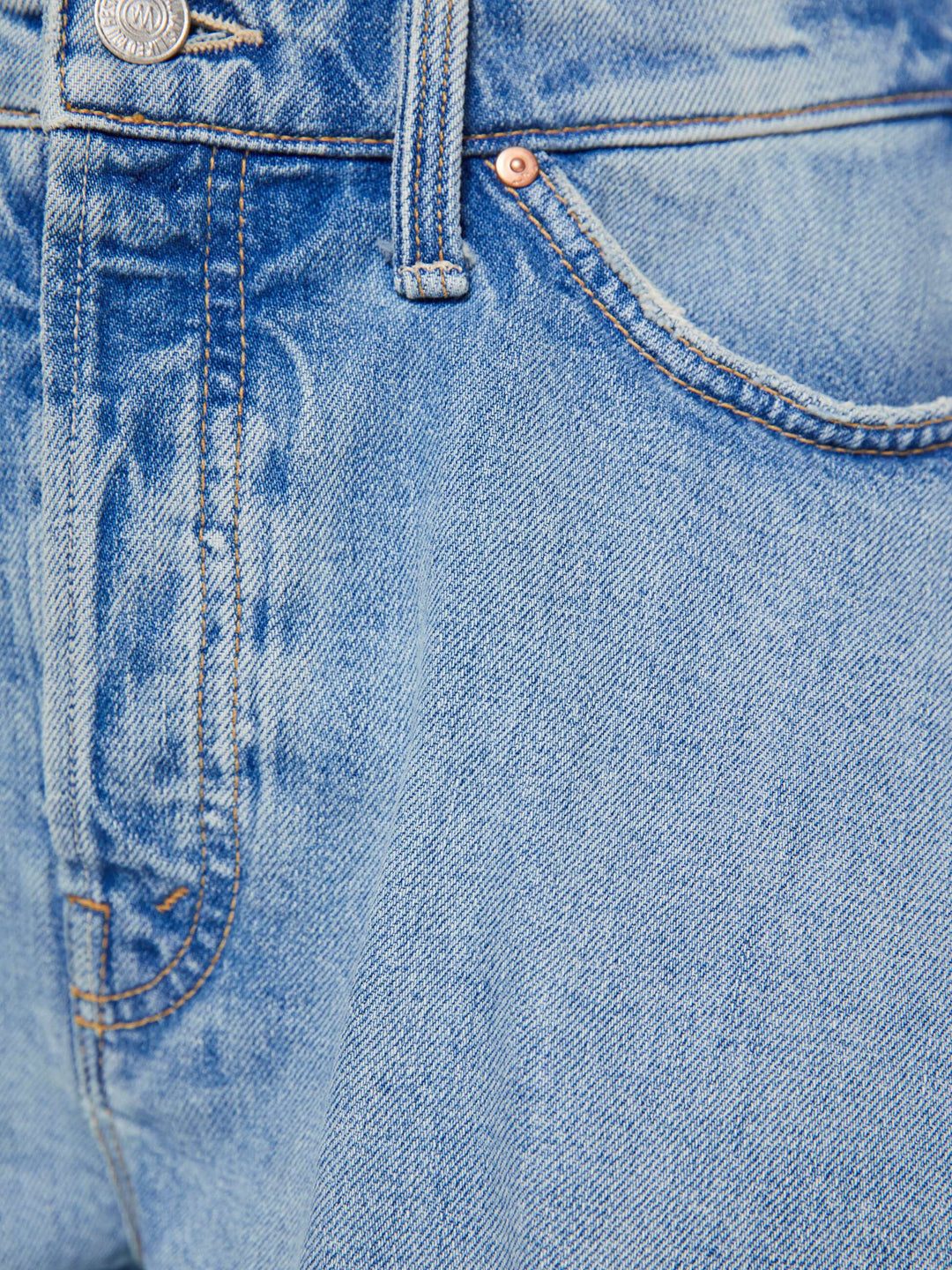 MOTHER - The Flutter Short Fray in I Confess Denim Shorts