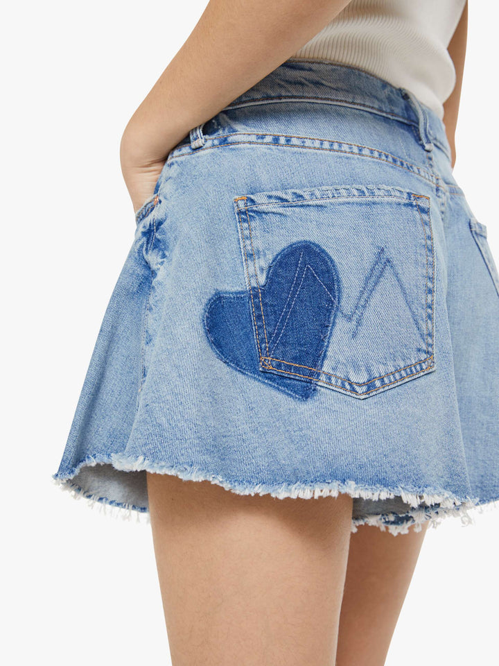 MOTHER - The Flutter Short Fray in I Confess Denim Shorts