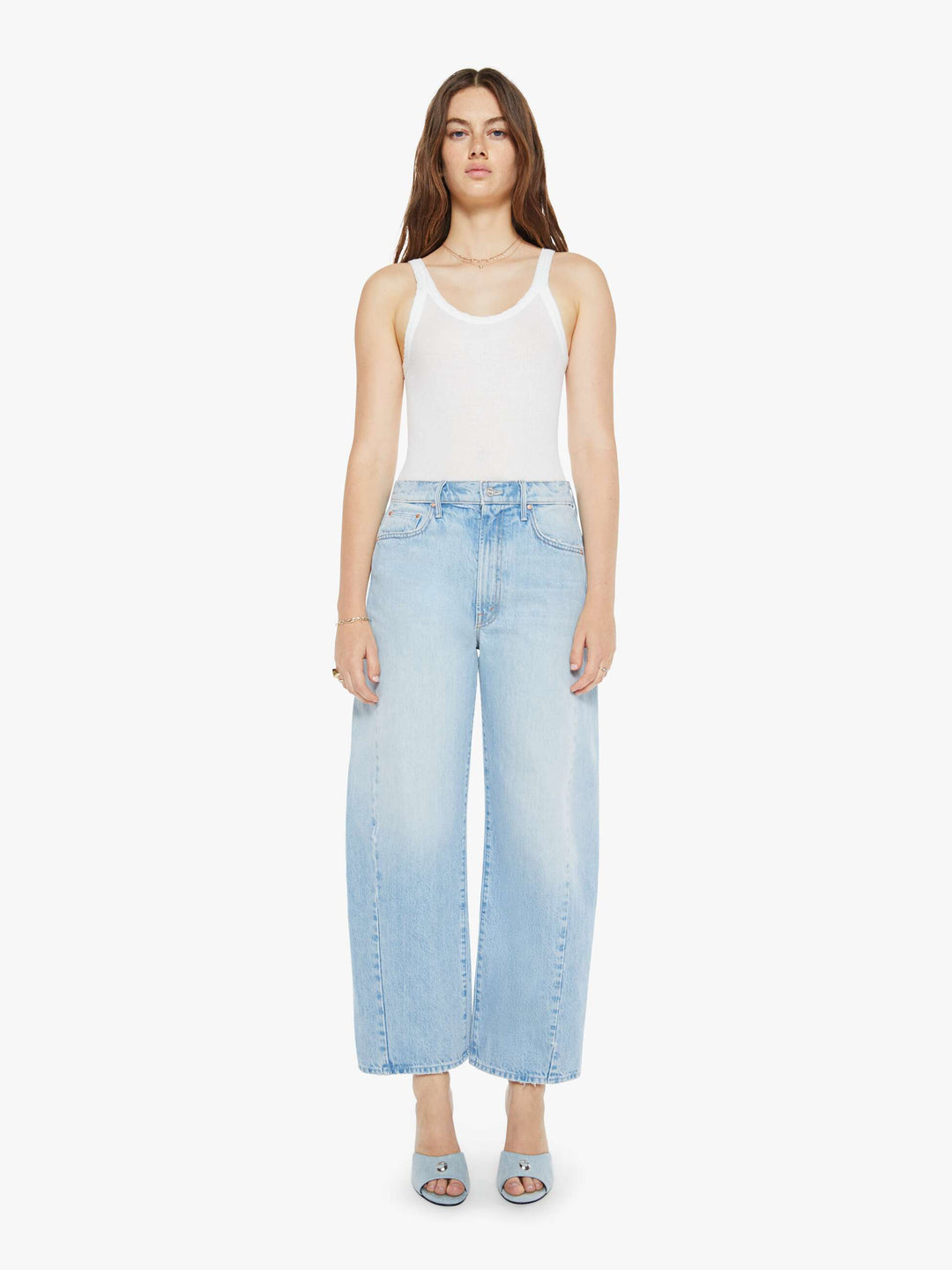 MOTHER- The Full Pipe Flood in Back Pedal Jeans