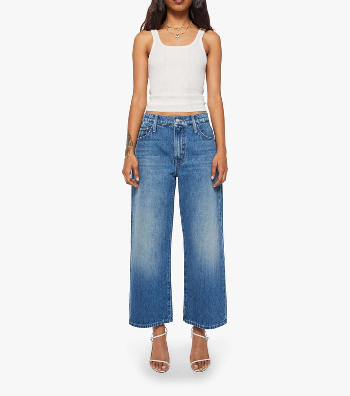 MOTHER - The Lil Dodger Flood in Green Thumb Jeans